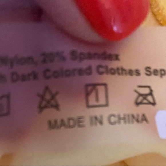 NWOT Yellow and White Striped Swimsuit - Picture 3 of 3